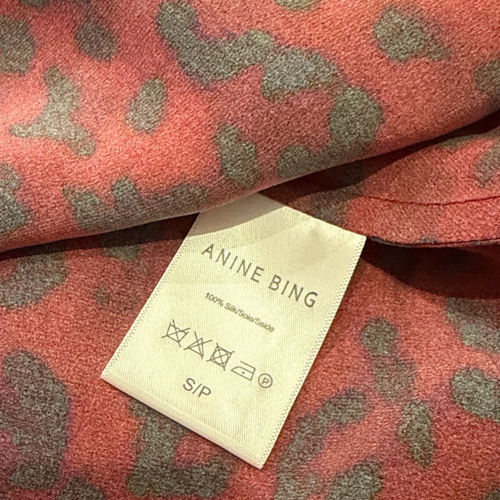 Anine Bing Leopard Print Silk Bar Slip Skirt - Picture 7 of 7